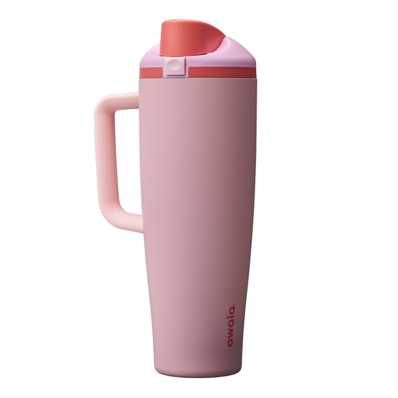 Owala FreeSip Gobelet Bouteille d'Eau en Acier Inoxydable Isolée avec Paille Intégrée et Poignée Latérale, pour Voyage, Travail, École et S