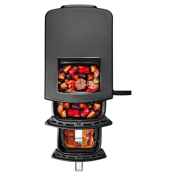 Gourmia 4 Dish Dual Basket Air Fryer with Sync Finish & Sync Cook