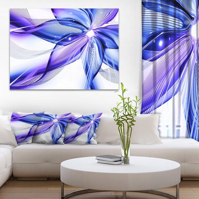 Fractal Bright Blue Flower