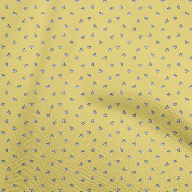 oneOone Silk Tabby Medium Yellow Fabric Bird Sewing Craft Projects Fabric Prints By Yard 42 Inch Wide