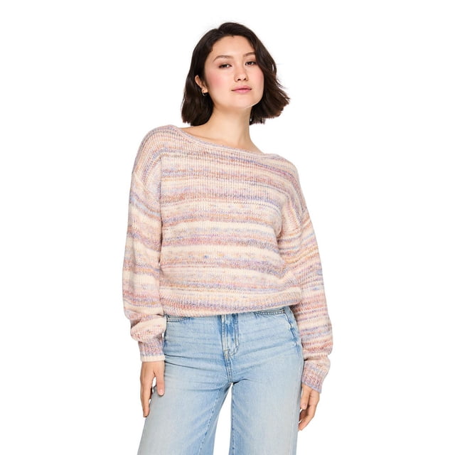 No Boundaries Women's Off-the-Shoulder Sweater