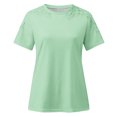 thumbnail image 5 of Birdeem Mode Femme Été Col Rond Loisirs Manches Courtes Couleur Unie Dentelle Couture Hauts, 5 of 5