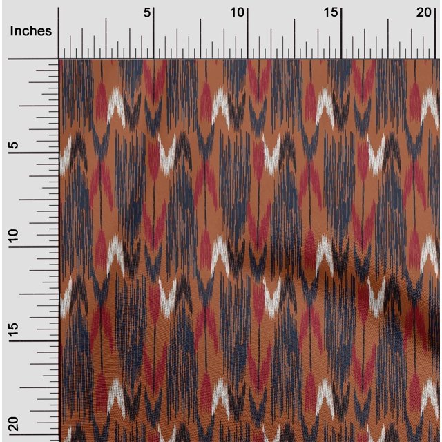 oneOone Cotton Poplin Fabric Arrow Ikat Print Fabric By Yard 56 Inch Wide