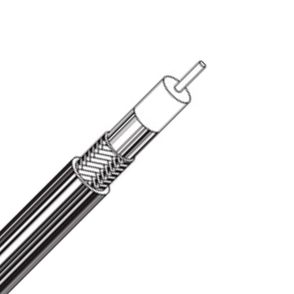 1282P - COAX CABLE VIDEO 95% BRAID 250FT 75R CMP 0.144 INCH O.D. TC FPFA