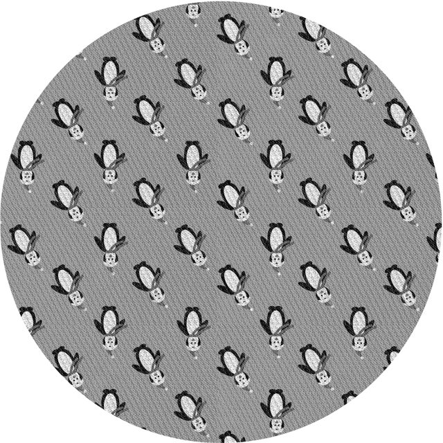 Ahgly Company Tapis Rond Lavable en Machine Intérieur Transitionnel Gris Nuage Gris, 4 Pieds Rond