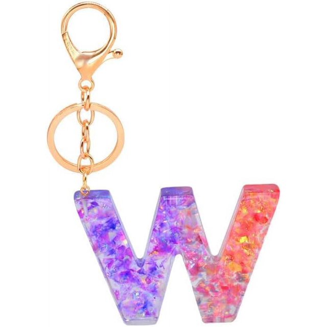 Letter Keychain,26 Letters A-Z Decorative Letter Keychain,Name Keychain for Women Girls Men Teenager Gift