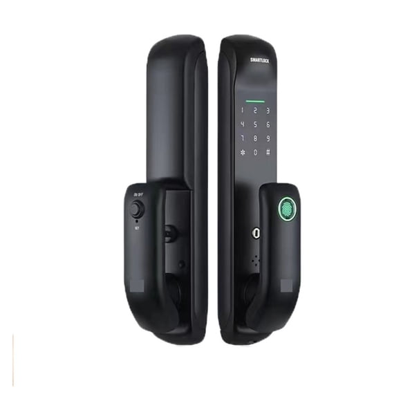 Door Lock, Electronic Smart Door Lock Tuya Or TTlock APP Frosted Panel Fingerprint Lock /Password/IC Card/Key Unlock For Home ,Easy to Install