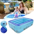 thumbnail image 2 of MesaSe ” Inflatable Swimming Pool Padding Swim Centre Pools Children Bathing Tub Rectangular for Kids Adults Family Indoor Outdoor Garden Toys Game Above Ground  Backyard  Garden  Summer, 2 of 5