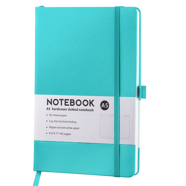 Lined Journal Notebook, 192 Pages, A5 Medium Size, 5.7"x 8.5", Journaling, Writing,Leather Hardcover Journal Notebooks Writing Note Journal Notebook for Women Teacher Supplies Bulk, Green