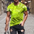 thumbnail image 2 of Birdeem Chemises pour Hommes Mode Hommes Confortables Imprimés Manches Courtes Col Rond Blouses Chemises, 2 of 12