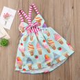 thumbnail image 4 of Crème Glacée Bambin Bébé Filles Sangle Robe Sans Dos Robe de Soleil Vêtements d'Été Coloré 6-12 Mois, 4 of 7
