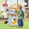 thumbnail image 2 of Costway 2 in 1 Wooden Mud Kitchen Outdoor Play Kitchen & Grocery Store with Sink, 2 of 10