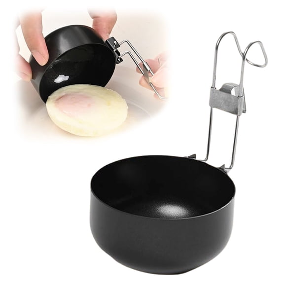 Stainless Steel Egg Cooker for Perfectly Poached Boiled Eggs | Hang Ear Design | Nonstick Egg Poacher Tool for Kitchen Use