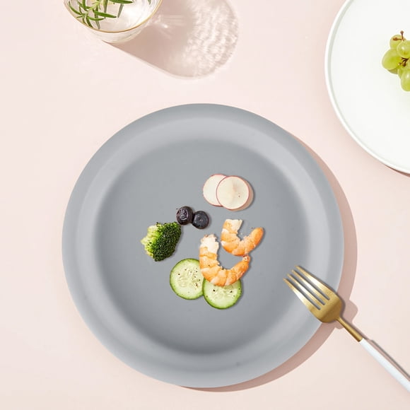 Birdeem Assiettes en Plastique, Assiettes de Service Incassables, Assiettes Incassables pour Collations et Desserts pour la Cuisine, le Camping et les Fêtes, Vaisselle Ronde Légère et Durable