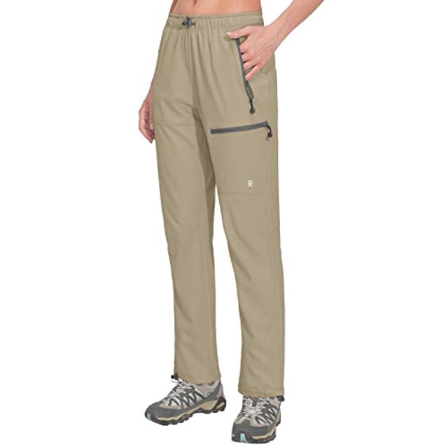 Little Donkey Andy Pantalon Cargo Léger à Séchage Rapide pour Femmes, Randonnée, UPF 50+, Extensible, Décontracté, Khaki TTG
