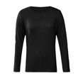 thumbnail image 4 of Babysbule Chandails pour Femmes Liquidation Mode Col Roulé Uni pour Femmes Manches Longues Style Ample Tricot Hauts Blouse pour Dames, 4 of 6