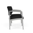 thumbnail image 4 of Lenox Steel Reception Waiting Room 2 Seats Chair / Silver Steel / Black, 4 of 5