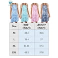 thumbnail image 3 of Deago Robe Courte Décontractée Teinture sur Nœuds pour Femme, Col Rond, Sans Manches, T-Shirt Ample, Débardeur d'Été, Robe de Plage (Vert, M), 3 of 9