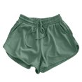 thumbnail image 2 of AherBiu Womens Shorts Summer Ribbed Knitted Wide Leg Sweat Shorts High Waisted Loose Fitting Short with Pockets, 2 of 5