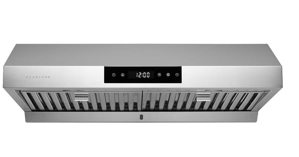 Refurbished Hauslane UC-PS18SS-36 PS18 Under Cabinet Range Hood, LED, Baffle Filters, 3-Way Venting, Silver 30"