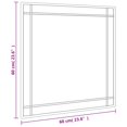 thumbnail image 5 of vidaXL Miroir Mural Noir 60x60 cm Carré en Fer, 5 of 5