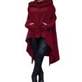thumbnail image 1 of Innerwin Sweatshirt Long Sleeve Ladies Hoodies Autumn Solid Color Leisure Pullover Claret L, 1 of 3