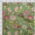 thumbnail image 4 of oneOone Rayon Green Fabric Asian Chinese Flower Craft Projects Decor Fabric Printed By The Yard 56 Inch Wide, 4 of 4
