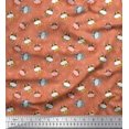 thumbnail image 1 of Soimoi Poly Georgette Fabric Triangle & Cow Cartoon Printed Fabric 1 Yard 42 Inch Wide, 1 of 3