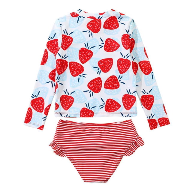 CNKOO Ensembles de Maillot Dermoprotecteur Assortis 2 Pcs pour Tout-Petits et Bébés Filles pour 1-6T