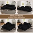 thumbnail image 4 of JARCLIC 108" Modular Sectional Couch with Chaise, Modern Boneless Couch for Living Room, Oversized Sofa Sleeper with Deep Seat, Black, 4 of 8