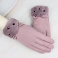 thumbnail image 3 of Gants en Daim Chauds pour Femmes Hiver Coupe-Vent en Plein Air, 3 of 10