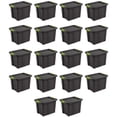 thumbnail image 1 of Sterilite Tuff1 Bac de Rangement en Plastique de 18 Gal avec Loquet et Couvercle (Lot de 18), 1 of 8