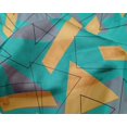 thumbnail image 4 of oneOone Silk Tabby Fabric Rectangle & Triangle Geometric Print Fabric By Yard 42 Inch Wide, 4 of 4