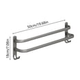 thumbnail image 2 of RKSTN Bathroom Hanging Rod Gray Towel Rack Without Punching Storage Rack For Storage Bathroom Hanging Rack Wall Mounted Bathroom Towel Hanging Rod Pole Hook-in-1, 2 of 5