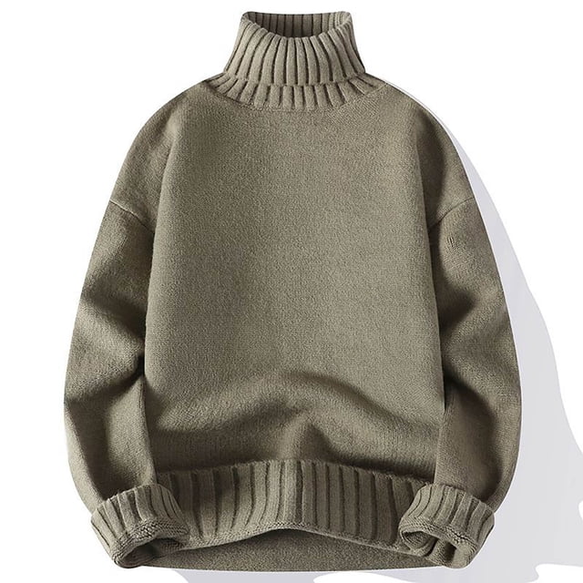 Cameland Chandail à Col Rond Décontracté pour Homme d'Automne et d'Hiver, Mode, Couleur Unie, Manches Longues, Chandail Chaud