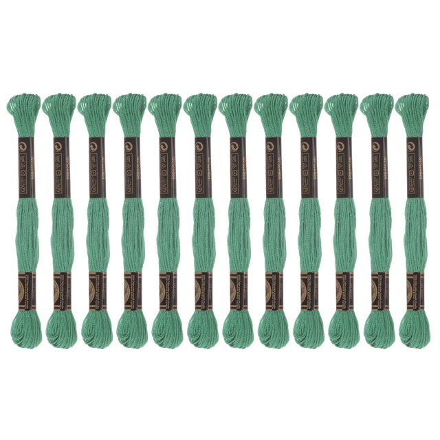Unique Bargains Fil à Broder Vert Mer, 8 m, 12 Écheveaux