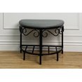 thumbnail image 5 of Mango Steam Half Moon Shoe Bench - Vanity Seat/Dressing Stool/Makeup Chair - White, 5 of 5