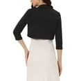 thumbnail image 3 of INSPIRE CHIC Boléros pour Femmes Boléros à Col pour Robe L Noir, 3 of 5