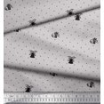 thumbnail image 3 of Soimoi Gray Silk Fabric Gift Box & Bell Dots Printed Fabric 1 Yard 42 Inch Wide, 3 of 3
