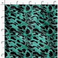thumbnail image 2 of Soimoi Green Silk Fabric Leopard Animal Skin Print Fabric by Yard 42 Inch Wide, 2 of 6