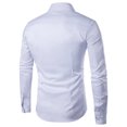 thumbnail image 2 of Chemise à Manches Longues pour Hommes Homme Décontractée Imprimée Col Montant Chemise de Base à Manches Longues Blouse Chemises à Manches Longues pour Hommes, 2 of 3