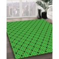 thumbnail image 3 of Ahgly Company Tapis Rond Lavable en Machine Intérieur Transitionnel Vert Lime, 5 Pieds Rond, 3 of 7