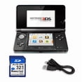 thumbnail image 1 of Nintendo 3DS Game Console with RetroFam 32GB SD Card, Cosmo Black (Refurbished), 1 of 5