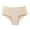 Beige, variant on Women's Low Rise Boxer Briefs - Solid Color Breathable Polyester Underwear for Daily Wear and Exercise