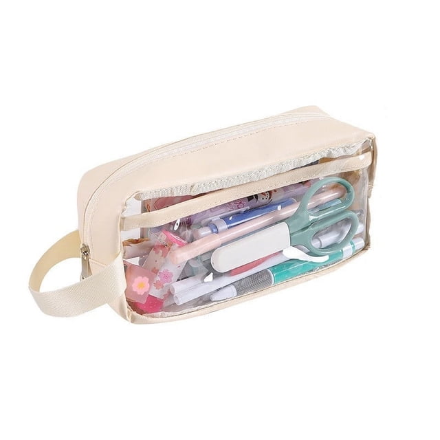 Tyidzon Clear Pencil Pouch Large Capacity Pencil Case Pouch for Offices, Travel, Work, Easy Storage Stationery, Documents, Small Items