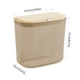 thumbnail image 3 of XYAIYT Versatile Plastic Laundry Basket with Lid and Ventilation Holes for Efficient Clothes Storage Suitable for Bathroom Use and Small Spaces Long Lasting Transparent Design 9.64x8.26x5.9in, 3 of 6