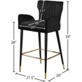 thumbnail image 2 of Tabouret de comptoir en velours Luxe, 2 of 32