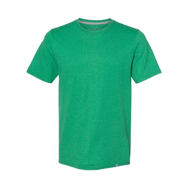 Russell Athletic T-Shirt de Performance Essential 6040, L, Vert Chiné Rétro