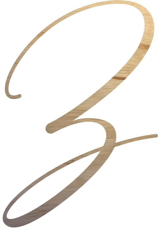 Unfinished Wood Letter Z, Craft Alphabet 12'' Tall Wooden Letter Wall Décor, Bellany Script Font