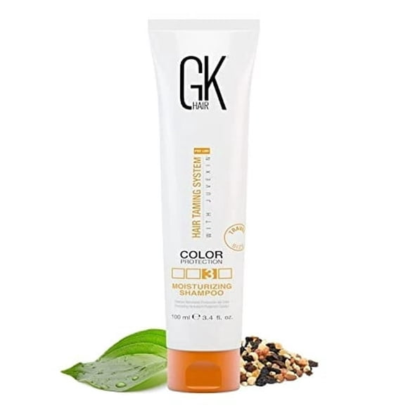 GK HAIR Global Keratin Moisturizing Shampoo (3.4 Fl Oz/100ml) for Hydrating Color Protection Dry Damage Curly Frizzy Thinning Color Treated Hair Repair Organic Paraben Sulfate Free All Hair Types